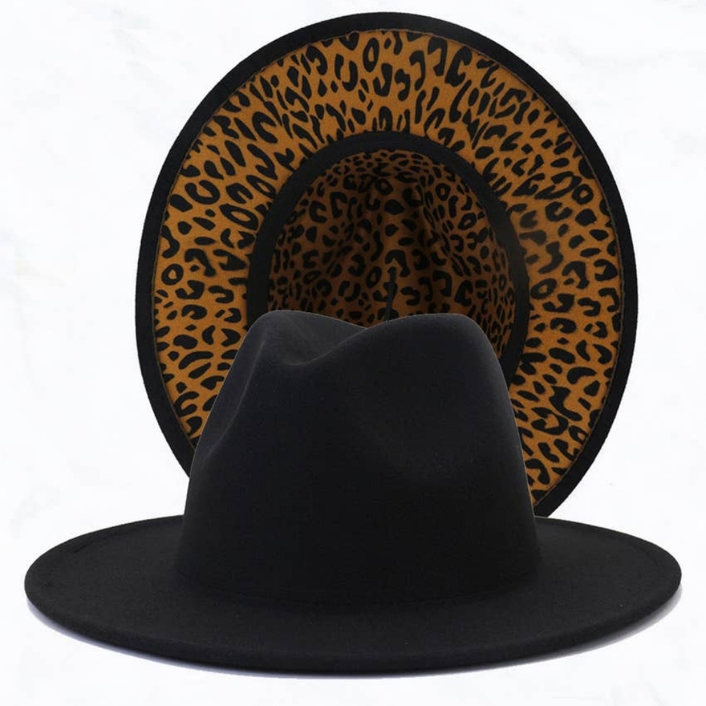 Leopard Print Fedora Hat